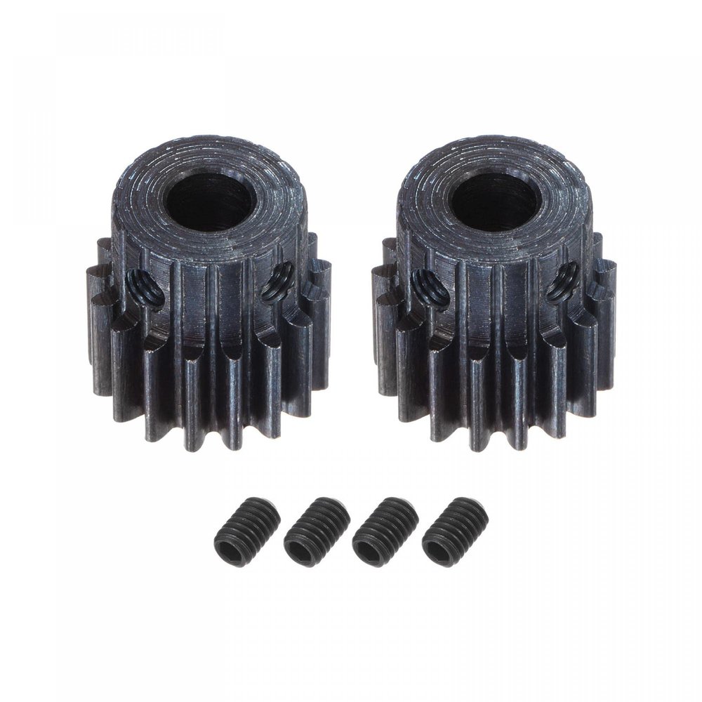uxcell 1Mod 17T Pinion Gear 6mm Bore Hardened Steel Motor Rack Spur Gear with Step for RC Car Truck Buggy Gear Drive, 2 Set