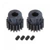 uxcell 1Mod 17T Pinion Gear 6mm Bore Hardened Steel Motor Rack Spur Gear with Step for RC Car Truck Buggy Gear Drive, 2 Set view 1