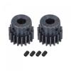 uxcell 1Mod 18T Pinion Gear 5mm Bore Hardened Steel Motor Rack Spur Gear with Step for RC Car Truck Buggy Gear Drive, 2 Set view 1