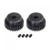 uxcell 1Mod 32T Pinion Gear 6mm Bore Hardened Steel Motor Rack Spur Gear with Step for RC Car Truck Buggy Gear Drive, 2 Set view 1