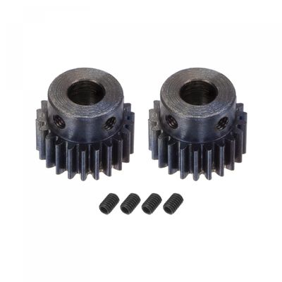 uxcell 1Mod 22T Pinion Gear 8mm Bore Hardened Steel Motor Rack Spur Gear with Step for RC Car Truck Buggy Gear Drive, 2 Set