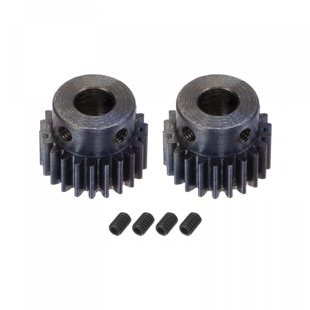 uxcell 1Mod 22T Pinion Gear 8mm Bore Hardened Steel Motor Rack Spur Gear with Step for RC Car Truck Buggy Gear Drive, 2 Set