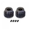 uxcell 1Mod 22T Pinion Gear 8mm Bore Hardened Steel Motor Rack Spur Gear with Step for RC Car Truck Buggy Gear Drive, 2 Set view 1