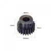 uxcell 1Mod 22T Pinion Gear 8mm Bore Hardened Steel Motor Rack Spur Gear with Step for RC Car Truck Buggy Gear Drive, 2 Set view 2