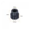 uxcell 1Mod 16T Pinion Gear 8mm Bore Hardened Steel Motor Rack Spur Gear with Step for RC Car Truck Buggy Gear Drive, 2 Set view 2