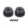 uxcell 1Mod 28T Pinion Gear 6mm Bore Hardened Steel Motor Rack Spur Gear with Step for RC Car Truck Buggy Gear Drive, 2 Set view 1