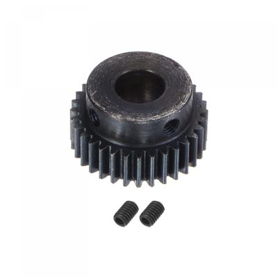uxcell 1Mod 32T Pinion Gear 12mm Bore Hardened Steel Motor Rack Spur Gear with Step for RC Car Truck Buggy Gear Drive
