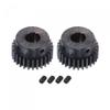 uxcell 1Mod 28T Pinion Gear 10mm Bore Hardened Steel Motor Rack Spur Gear with Step for RC Car Truck Buggy Gear Drive, 2 Set view 1