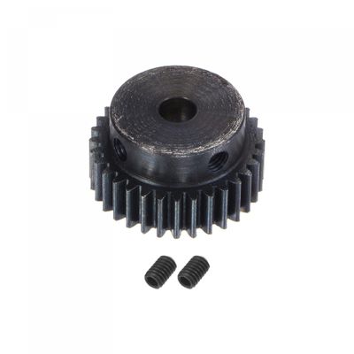 uxcell 1Mod 32T Pinion Gear 6mm Bore Hardened Steel Motor Rack Spur Gear with Step for RC Car Truck Buggy Gear Drive