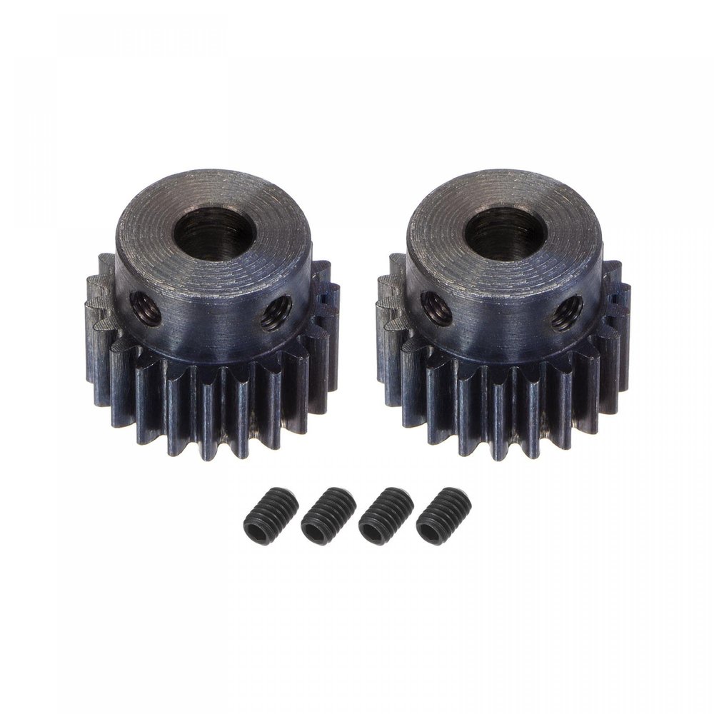 uxcell 1Mod 22T Pinion Gear 6mm Bore Hardened Steel Motor Rack Spur Gear with Step for RC Car Truck Buggy Gear Drive, 2 Set