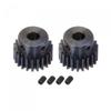 uxcell 1Mod 22T Pinion Gear 6mm Bore Hardened Steel Motor Rack Spur Gear with Step for RC Car Truck Buggy Gear Drive, 2 Set view 1