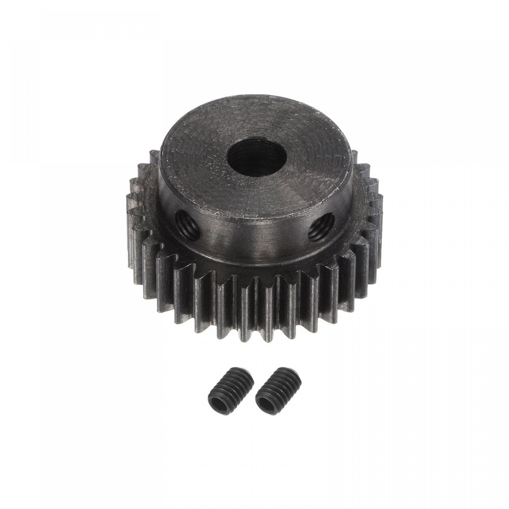 uxcell 1Mod 33T Pinion Gear 6mm Bore Hardened Steel Motor Rack Spur Gear with Step for RC Car Truck Buggy Gear Drive