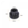 uxcell 1Mod 21T Pinion Gear 10mm Bore Hardened Steel Motor Rack Spur Gear with Step for RC Car Truck Buggy Gear Drive, 2 Set view 2
