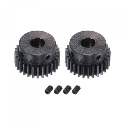 uxcell 1Mod 28T Pinion Gear 8mm Bore Hardened Steel Motor Rack Spur Gear with Step for RC Car Truck Buggy Gear Drive, 2 Set