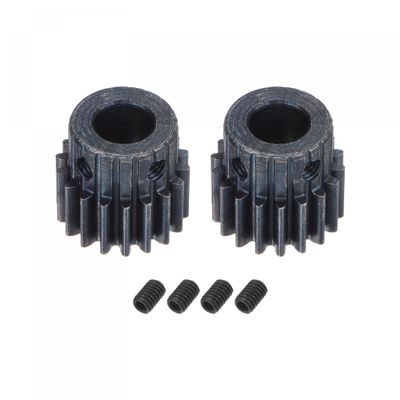 uxcell 1Mod 18T Pinion Gear 8mm Bore Hardened Steel Motor Rack Spur Gear with Step for RC Car Truck Buggy Gear Drive, 2 Set