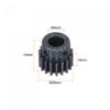 uxcell 1Mod 18T Pinion Gear 8mm Bore Hardened Steel Motor Rack Spur Gear with Step for RC Car Truck Buggy Gear Drive, 2 Set view 2