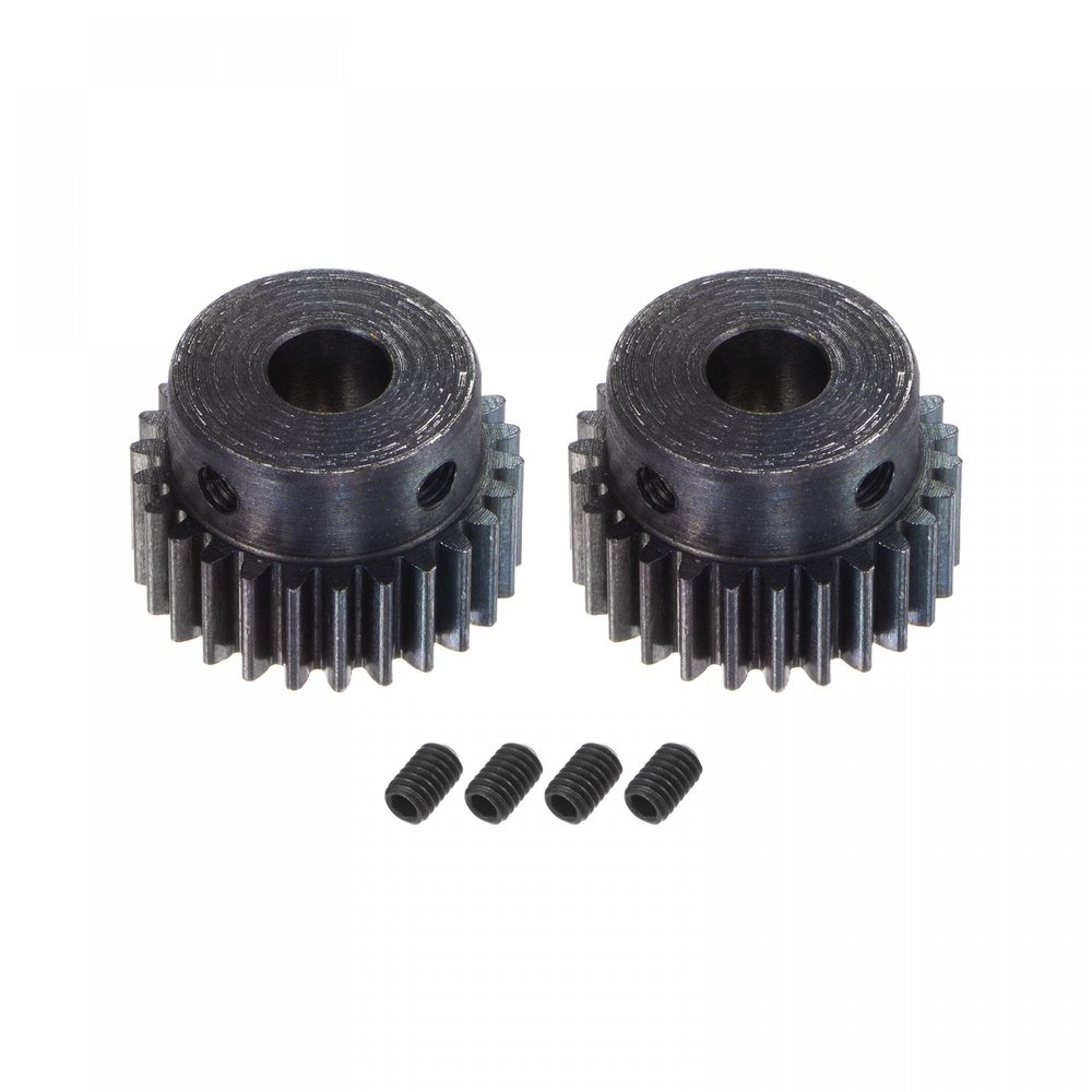 uxcell 1Mod 26T Pinion Gear 8mm Bore Hardened Steel Motor Rack Spur Gear with Step for RC Car Truck Buggy Gear Drive, 2 Set