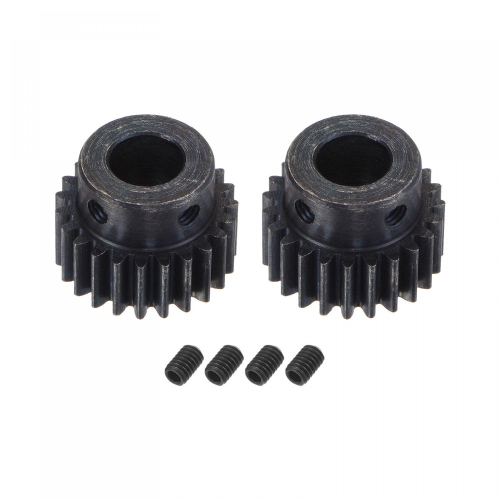 uxcell 1Mod 23T Pinion Gear 10mm Bore Hardened Steel Motor Rack Spur Gear with Step for RC Car Truck Buggy Gear Drive, 2 Set