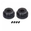 uxcell 1Mod 32T Pinion Gear 10mm Bore Hardened Steel Motor Rack Spur Gear with Step for RC Car Truck Buggy Gear Drive, 2 Set view 1