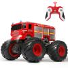 VijiSuki Remote Control Fire Truck Monster Truck Toy,1/18 RC Fire Truck,2.4GHz Offroad Hobby RC Racing Car with LED, High Speed, Best Gift for Kids view 1