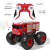 VijiSuki Remote Control Fire Truck Monster Truck Toy,1/18 RC Fire Truck,2.4GHz Offroad Hobby RC Racing Car with LED, High Speed, Best Gift for Kids view 2