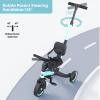 newyoo Tricycles for 1-3 Year Olds, Toddler Bike, Birthday Gift and Toy for Boys and Girls, Toddler Tricycle with Parent Push Handle, Trike with Backrest and Safety Belt, Blue, TR007 view 3