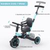 newyoo Tricycles for 1-3 Year Olds, Toddler Bike, Birthday Gift and Toy for Boys and Girls, Toddler Tricycle with Parent Push Handle, Trike with Backrest and Safety Belt, Blue, TR007 view 4