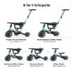 newyoo Toddler Tricycles for 1-3 Year Olds, Toddler Bike, Baby Balance Bike, Christmas and Birthday Gift for Boy and Girl, Trike with Push Handle, Safety Guard, Safety Belt, Blue, TR008 view 2