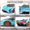 MIEBELY Lamborghini Remote Control Car, 1:12 Scale Lambo Toy Car 2 X 7.4V 900mAh Officially Licensed 12Km/h Fast Rc Cars with Led Light 2.4Ghz Model Car for Adult Boys Girls Birthday Ideas Gift - Blue view 2