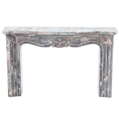 Melody Jane Dolls Houses Dollhouse Pink & Grey Marble Effect Fireplace Surround Resin JBM Furniture 1:12