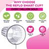 Reflo Smart Cup Bundle (Clear 4-Pack) Montessori Weaning Training for Toddlers Learning to Drink, Slow-Spill 360 Rim Flow-Control Open-Cup Design, BPA-Free, Made in USA, E-Guide via QR Code view 3