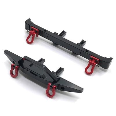 Greendhat Metal Front and Rear Bumper for HB Toys ZP1001 ZP1002 ZP1003 ZP1004 ZP 1001 1/10 RC Crawler Car Upgrade Parts ( Color : Black )