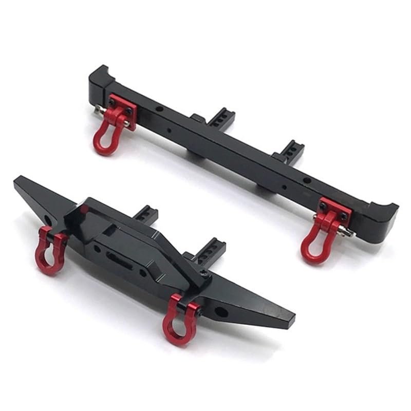 Greendhat Metal Front and Rear Bumper for HB Toys ZP1001 ZP1002 ZP1003 ZP1004 ZP 1001 1/10 RC Crawler Car Upgrade Parts ( Color : Black )