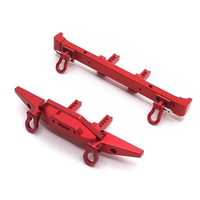 Greendhat Metal Front and Rear Bumper for HB Toys ZP1001 ZP1002 ZP1003 ZP1004 ZP 1001 1/10 RC Crawler Car Upgrade Parts ( Color : Red )