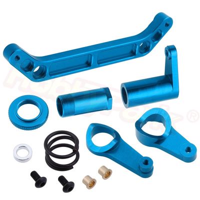 Greendhat Aluminium Steering Servo Saver Complete Set EA1009 EA1011 for JLB Racing Cheetah 1/10 Brushless RC Car Monster Truck Upgrade ( Color : Blue 6871 )