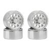 4PCS Metal 1.9Inch Beadlock Wheel Rims Hub for 1/10 RC Crawler Car Axial SCX10 90046 AXI03007 Traxxas TRX4 D90 Parts ( Color : Silver ) view 1