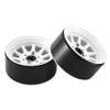 Greendhat Metal Alloy 1.9 Beadlock Wheel Rims for Traxxas Axial 1:10 RC Crawler SCX10 AXI03007 90046 TRX4 Redcat GEN8 ( Color : White ) view 2