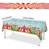 172 Pcs Carnival Party Decorations Set Circus Carnival Party Supplies Circus Tableware Happy Birthday Banners Plates Cups Napkins Tablecloth for Kids Birthday Carnival Party Decorations Supplies view 3