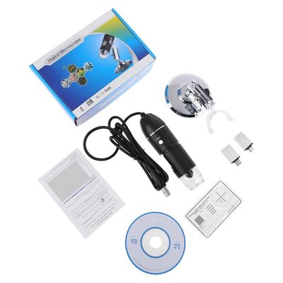 Lab Microscope Slides 3-in-1 Digital Microscope 1600X USB Magnifier Microscope Parts (Color : Without dim knob)