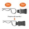 CrazyHobby 50pcs 1/8 1/10 RC Body Clips with Pull Tabs Compatiable with Traxass TRX4 Arrma Axial SCX10 Redcat Losi Tamiya HPI HSP Himoto RC Car (Silver) view 4