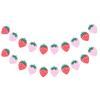 Abaodam 2 Sets Strawberry Banner Garland Felt Fabric Berry Banner Pennant Buntings for Baby Shower Strawberry Birthday Party Decorations Hawaiian Decor view 1