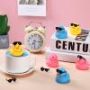 18 Pcs Mini Rubber Ducks Tiny Rubber Ducks Bulk with Sunglasses, Duckies for Party Favors Carnival Gift(Yellow, Pink, Blue) view 2
