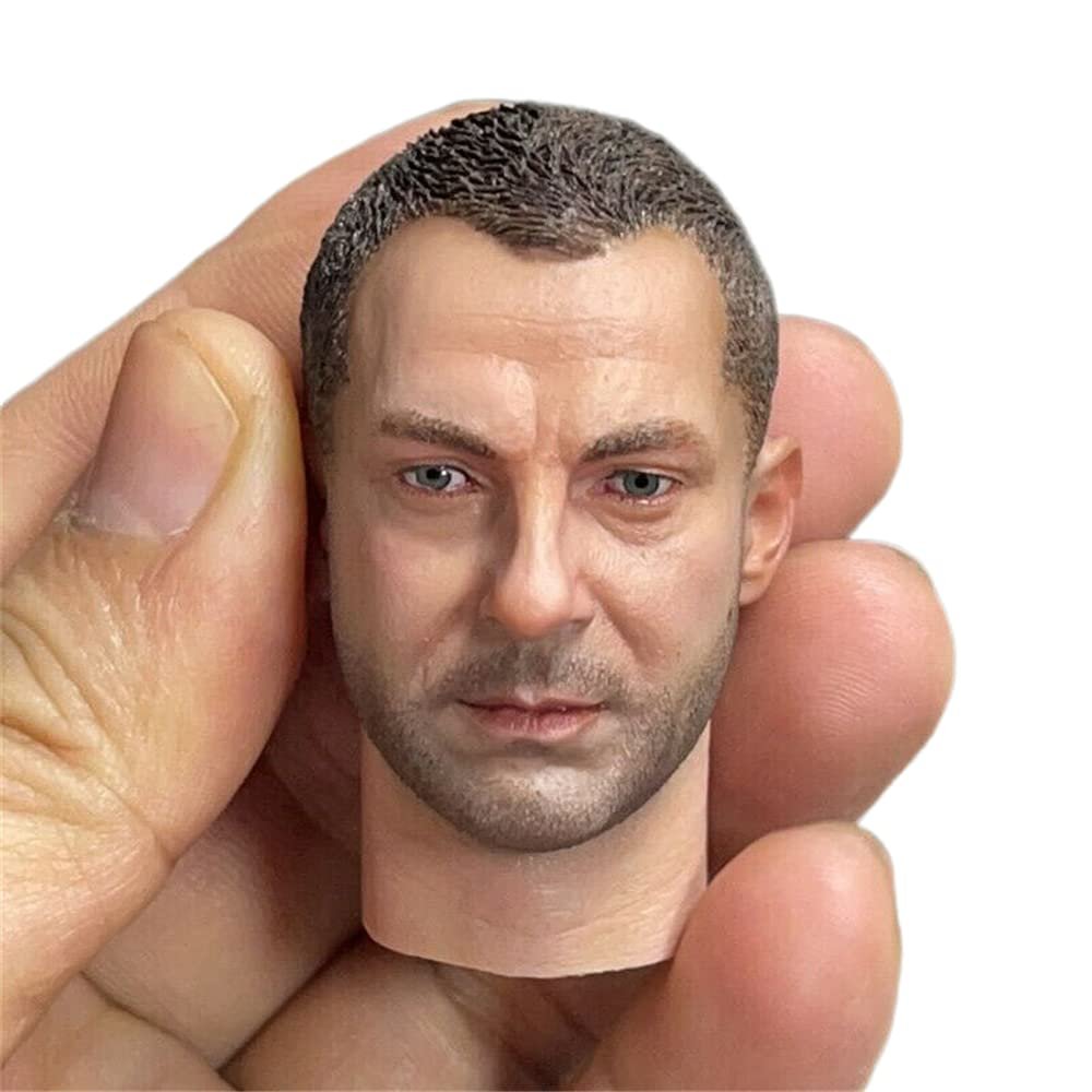 1/6 Scale Male Head Sculpt, Ranger Battalion Sergeant Male Soldier Long Neck Head Carved for 12inch Action Figure Doll (O)