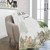 Artsadd Custom Woodland Animal Blanket for Baby Boys Kids Toddler, Personalized Jungle Animal Baby Blanket with Name, Customized Bear Deer Wolf Forest Adventure Awaits Blanket for Birthday view 2