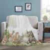 Artsadd Custom Woodland Animal Blanket for Baby Boys Kids Toddler, Personalized Jungle Animal Baby Blanket with Name, Customized Bear Deer Wolf Forest Adventure Awaits Blanket for Birthday view 3