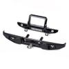 RC Crawler Car Aluminum Alloy Front Rear Bumper with Tow Hook Winch Base for 1/6 SCX6 Jeep JLU Wrangler 4WD Upgrade Parts-2 in 1 Black (2 in 1 Black) view 1