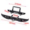 RC Crawler Car Aluminum Alloy Front Rear Bumper with Tow Hook Winch Base for 1/6 SCX6 Jeep JLU Wrangler 4WD Upgrade Parts-2 in 1 Black (2 in 1 Black) view 2
