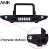 RC Crawler Car Aluminum Alloy Front Rear Bumper with Tow Hook Winch Base for 1/6 SCX6 Jeep JLU Wrangler 4WD Upgrade Parts-2 in 1 Black (2 in 1 Black) view 3