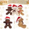 9 Pcs 9 Inch Christmas Bear Plush Bear Stuffed Animal Toys Santa Cuties with Santa Hat Scarf Xmas Cuties Preschool Stuffed Animals Toys for Christmas Boy Girl Birthday Gifts, 3 Colors, Long Leg Style view 2