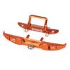 Aluminum Alloy Front Rear Bumper with Tow Hook Winch Base for 1/6 SCX6 Jeep JLU Wrangler 4WD Upgrade Parts-2 in 1 Orange (2 in 1 Orange) view 1